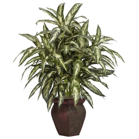 Nearly Natural Aglonema with Decortaive Vase Silk Plant 6673